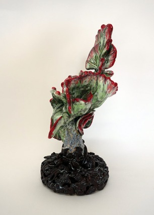 Euphorbia hybrida 1, céramique émaillé, 38x24x24 cm, 2021